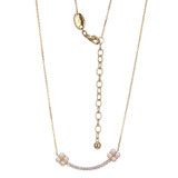 Charles Garnier Gold-Plated Sterling Silver Cultured Freshwater Pearl & Cubic Zirconia Bar Necklace - 18" + 2" Extender