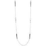 Charles Garnier Rhodium-Plated Sterling Silver Cubic Zirconia Rolo Chain Necklace - 36"
