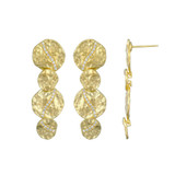 ELLE Gold-Plated Sterling Silver Cubic Zirconia Matte Stud Earrings