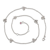 ELLE Rhodium-Plated Sterling Silver Loop-Station Necklace - 16" + 2" extender