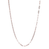 ELLE Rose-Gold-Plated Sterling Silver 36-Inch Oblong-Link Necklace - 3.2 × 9.0mm