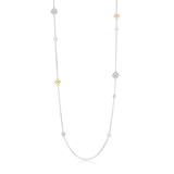 ELLE Gold & Rhodium-Plated Sterling Silver Station Necklace - 36"