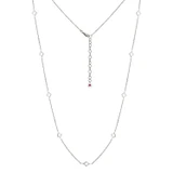 ELLE Rhodium-Plated Sterling Silver Cable-Chain Necklace - 1.2 × 1.9mm