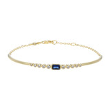 M by Monte Luna Gold-Plated Sterling Silver Lab-Created Blue Sapphire & Lab-Created Diamond Cuff Bracelet