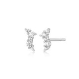 M by Monte Luna Rhodium-Plated Sterling Silver Scattered Lab-Created Diamond Stud Earrings