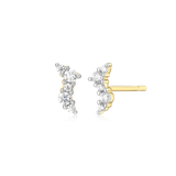 M by Monte Luna Gold-Plated Sterling Silver Scattered Lab-Created Diamond Stud Earrings