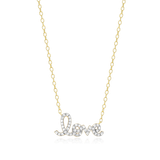 M by Monte Luna Gold-Plated Sterling Silver Lab-Created Diamond Love Statement Necklace
