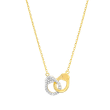 M by Monte Luna Gold-Plated Sterling Silver Lab-Created Diamond Arrested Statement Necklace