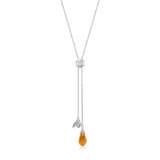 M by Monte Luna Rhodium-Plated Sterling Silver Citrine & Lab-Created Diamond Honey Bee Y-Necklace