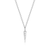 M by Monte Luna Rhodium-Plated Sterling Silver Pave Dagger Lab-Created Diamond Pendant Necklace