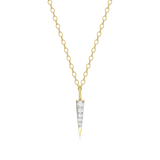 M by Monte Luna Two-tone Sterling Silver Pave Dagger Lab-Created Diamond Pendant Necklace