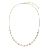 M by Monte Luna Gold-Plated Sterling Silver Lab-Created Pink Sapphire & Lab-Created Diamond Station Necklace