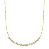M by Monte Luna Gold-Plated Sterling Silver Lab-Created Diamond Abacus Bead Necklace