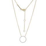 M by Monte Luna Gold-Plated Sterling Silver Open Circle Lab-Created Diamond Friendship Necklace