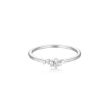 M by Monte Luna Rhodium-Plated Sterling Silver Scattered Lab-Created Diamond Stackable Ring