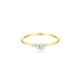 M by Monte Luna Gold-Plated Sterling Silver Scattered Lab-Created Diamond Stackable Ring