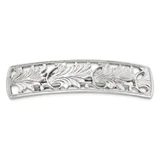 1928 Jewelry Silver-Tone Ornate Leaf Motif Hair Barrette