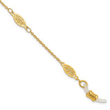 1928 Jewelry Gold-Tone Filigree Pattern Eyeglass Holder 30 Inch Chain