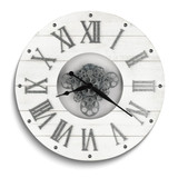 Howard Miller Sky Gallery 27 Inch Antique White Wood Finished Wall Clock
