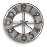 Howard Miller River Gallery 30 Inch Brushed Silver-Finish Iron Wall Clock