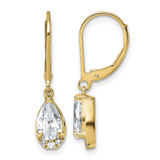 True Origin 14K Yellow Gold 1.766ct Lab-Grown Diamond Leverback Drop Earrings, 27.7 mm
