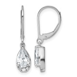 Rhodium-Plated True Origin 14K White Gold 1.766ct Lab-Grown Diamond Leverback Drop Earrings, 27.7 mm