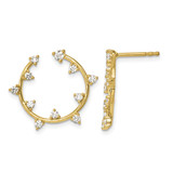 True Origin 14K Yellow Gold 0.488ct Lab-Grown Diamond Circular Stud Earrings, 19 mm