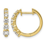 True Origin 14K Yellow Gold 1.008ct Lab-Grown Diamond Hinged Hoop Earrings, 17 mm
