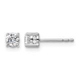 Rhodium-Plated 14K White Gold 0.48ct Lab-Grown Diamond Stud Stud Earrings, 3.7 mm