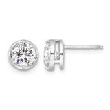Rhodium-Plated True Origin 14K White Gold 1.5ct Lab-Grown Diamond Solitaire Stud Earrings, 7 mm