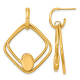14K Yellow Gold Polished Dangle Earrings, 38.25 mm