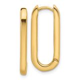 14K Yellow Gold 2.5 mm X 10.7 mm X 20.5 mm Rectangle Hoop Earrings