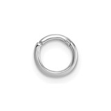 Sterling Silver Rhodium-Plated Polished Single Cartilage Hoop Earring, 8.15 mm