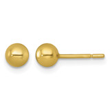 Sterling Silver Gold-Tone Polished 4.75 mm Ball Stud Earrings, 4.8 mm Long