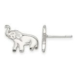 Sterling Silver Elephant Stud Earrings, 11 mm