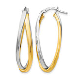 Sterling Silver Gold-Tone Polished Hoop Earrings, 38 mm