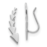 Rhodium-Plated Sterling Silver Polished Arrow Ear Climber Earrings, 21 mm