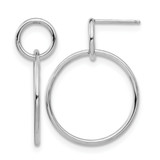 Sterling Silver Rhodium-Plated Polished Post Dangle Earrings, 33.73 mm