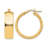 Sterling Silver Gold-Tone Polished Hoop Earrings, 24 mm