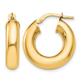 Sterling Silver Gold-Tone Polished Hoop Earrings, 21 mm