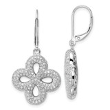 Sterling Silver & Cubic Zirconia Brilliant Embers Leverback Drop Earrings, 37.5 mm