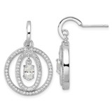 Sterling Silver & Cubic Zirconia Brilliant Embers Dangle Earrings, 29.5 mm