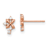 14K Rose Gold Madi K Rose Gold Cubic Zirconia Stud Earrings - SE2916
