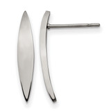 Stainless Steel Polished Post Drop Earrings, 22.8 mm