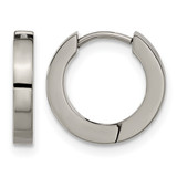 Chisel Titanium Polished 2.5 mm Huggie Hoop Earrings, 13 mm Long