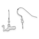 Sterling Silver With Rhodium Cayman Island Dangle French Wire Earrings