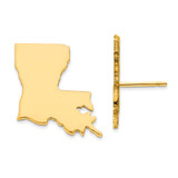 Gold-Tone LA Large State Stud Earrings