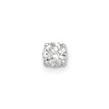 Rhodium-Plated 14K White Gold 0.31ct Diamond Stud Single Earring, 6 mm