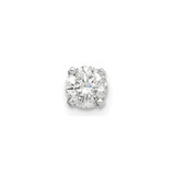 Rhodium-Plated 14K White Gold 0.37ct Diamond Stud Single Earring, 6 mm
