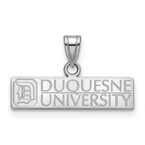 LogoArt Duquesne University Pendant - Rhodium-Plated 10K White Gold Medium